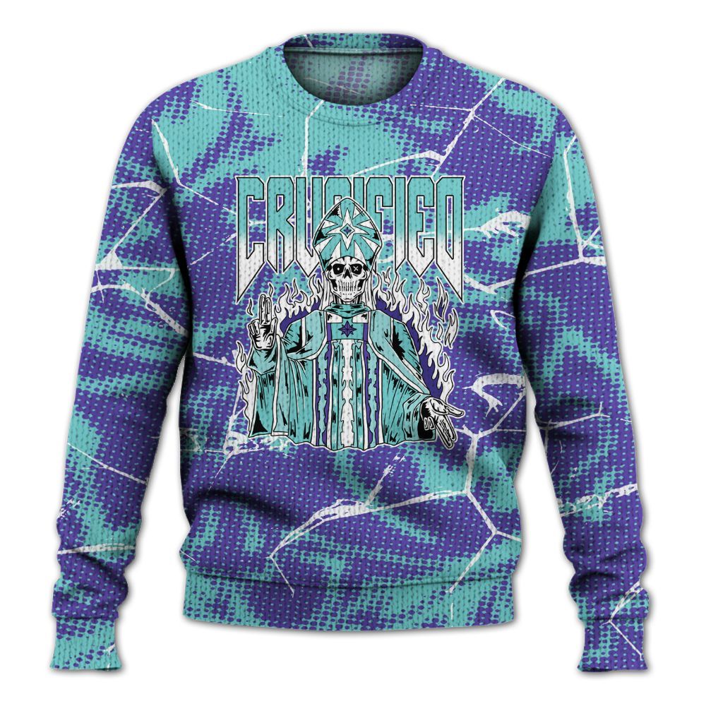 Knitted Sweater To Match Low Hornets 1s - Crucified Skeleton Crack