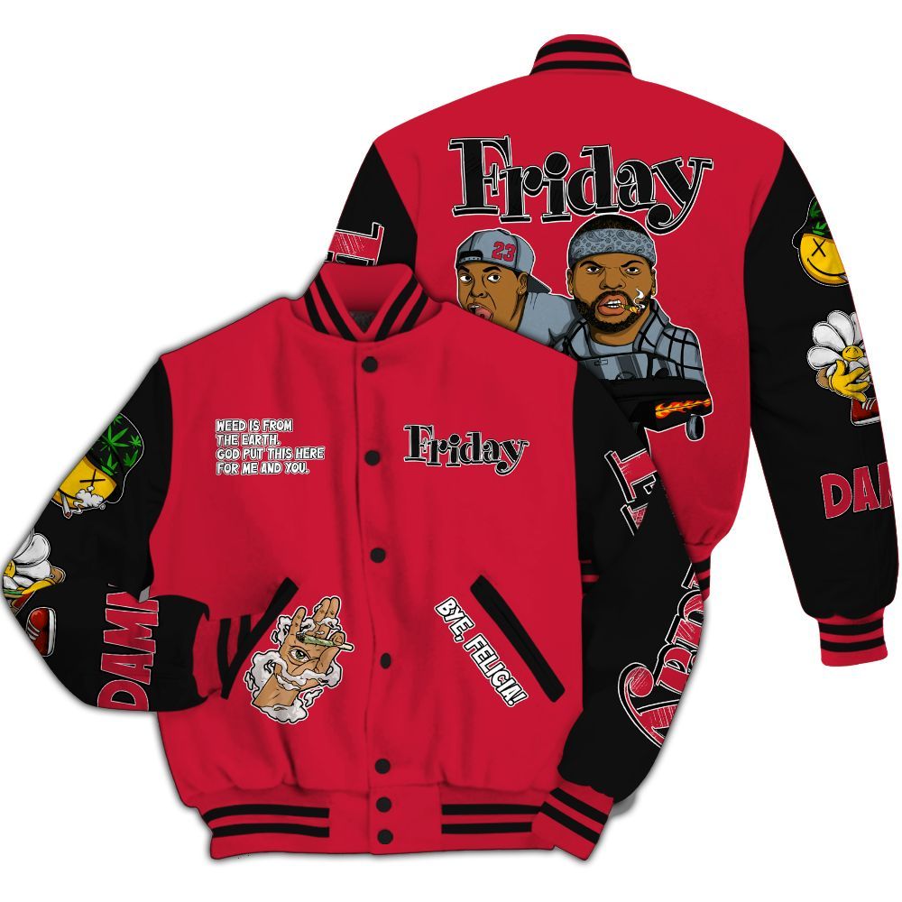Varsity Jacket To Match Retro Infrared Salesman 6s - Friday Sneaker Stress Style All Over Print