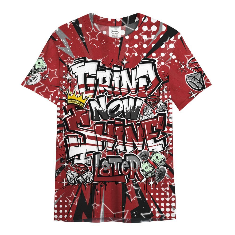 Shirt To Match Alternate Flu Game 12s - Grind2 Shine Later All Over Print