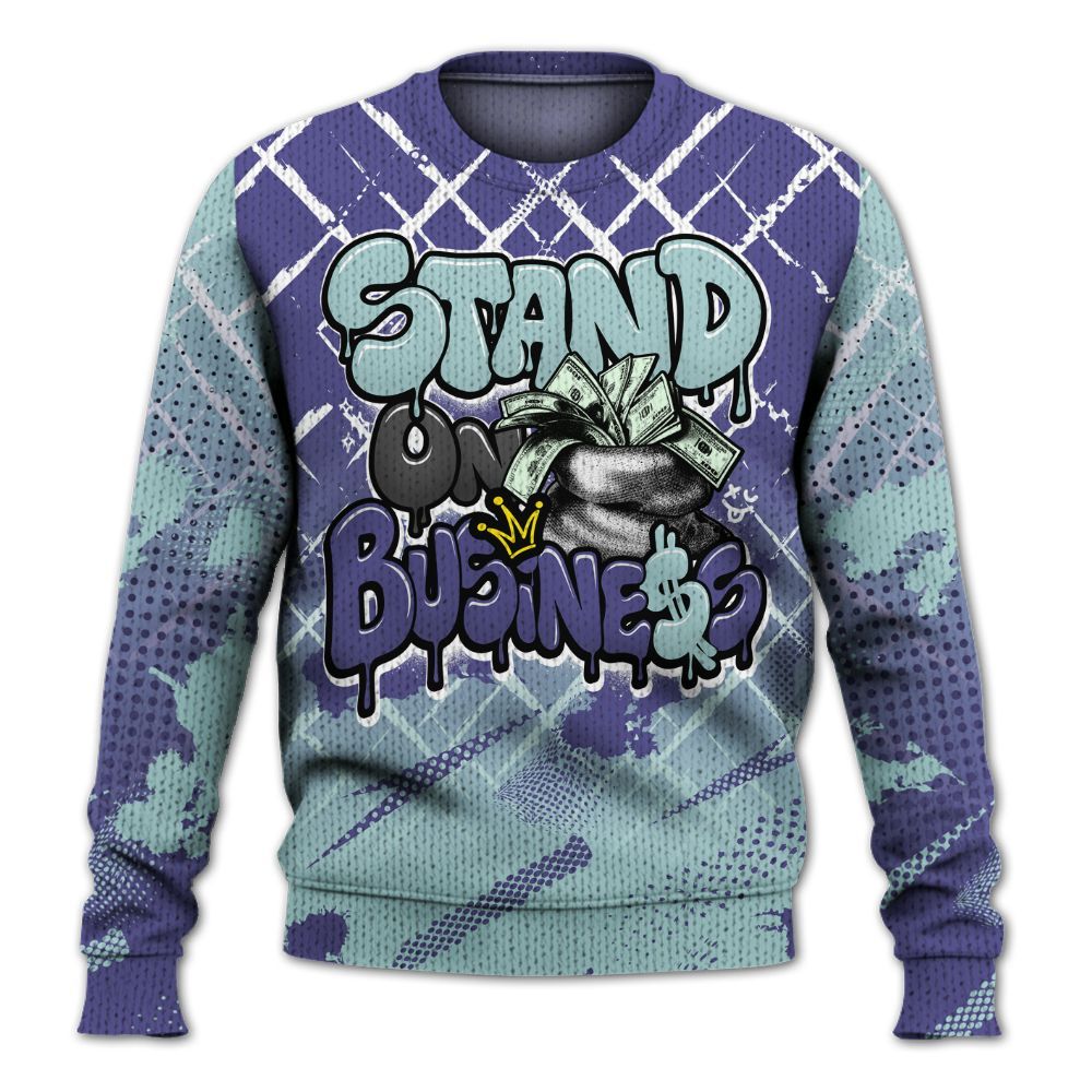Knitted Sweater To Match Air Ship PE Hornets - Halftone Stand Business Dripping