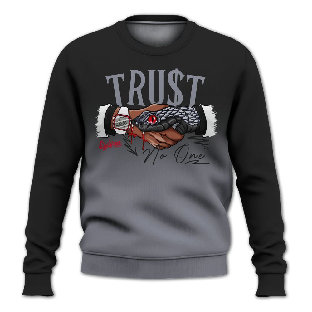 Sweatshirt To Match Retro Black Flint 13s - Snake Trust No One Drip All Over Print