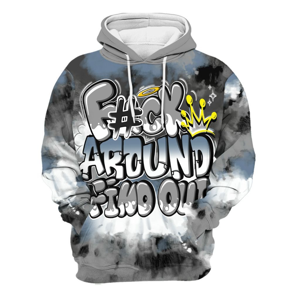 Hoodie To Match Black Chrome 6s - Tie Dye FK Around Find Out All Over Print