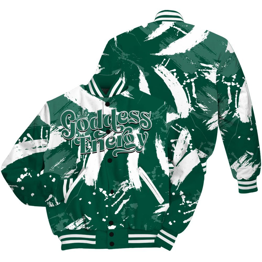 Varsity Jacket To Match Oxidized Green 4s - Goddess Energy Retro All Over Print