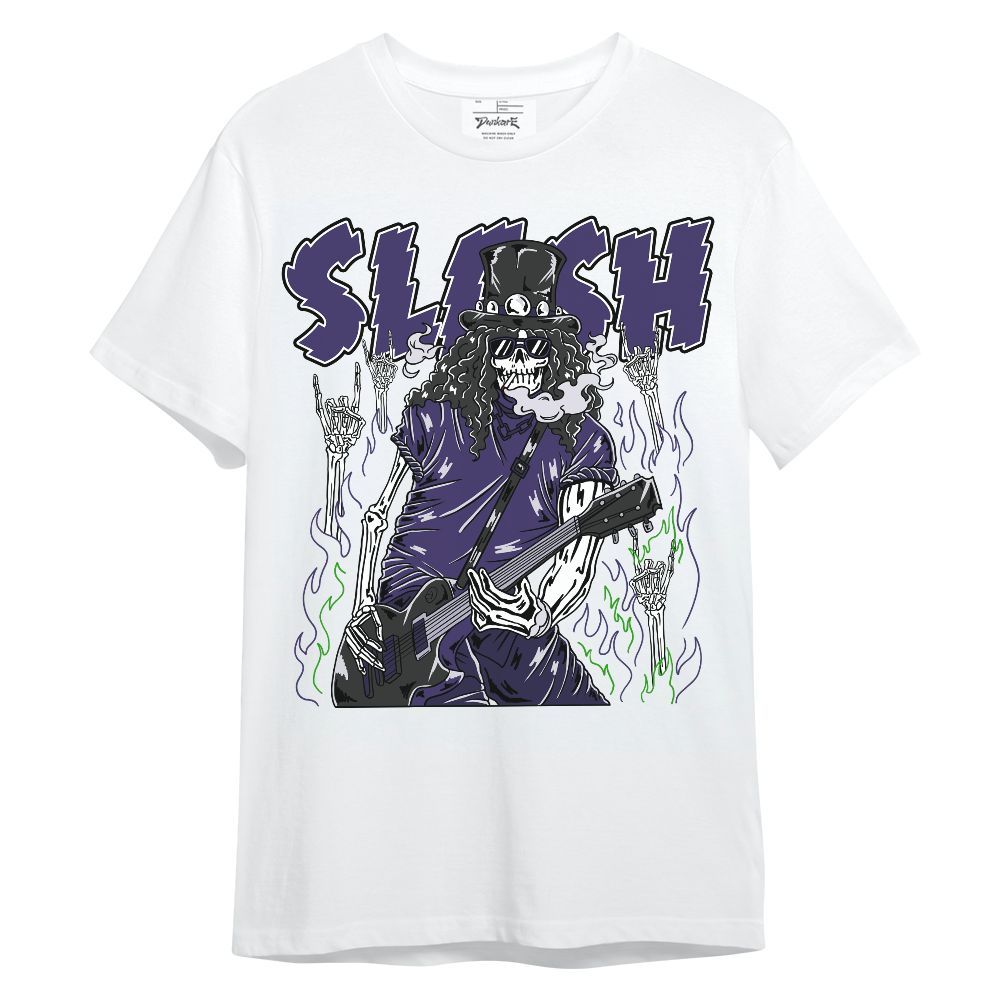 Shirt To Match Retro Court Purple 13s - Slash Skeleton Unisex Shirt