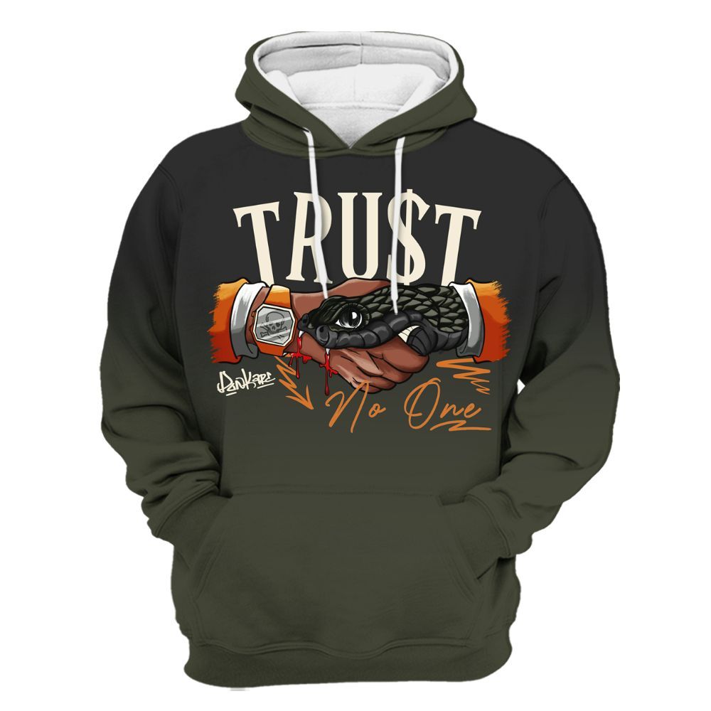 Hoodie To Match Retro Undefeated 4s - Trust No One Drip All Over Print