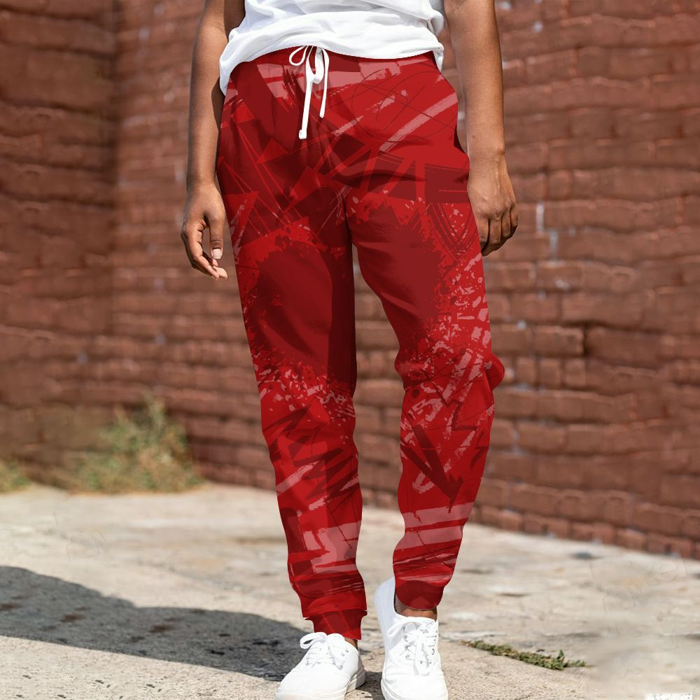 Sweatpant To Match Red Taxi 12s - Nonobjective All Over Print