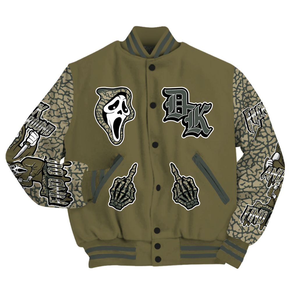 Varsity Jacket To Match Retro Family Affair 3s - F#CK And Find Out Graphic All Over Print