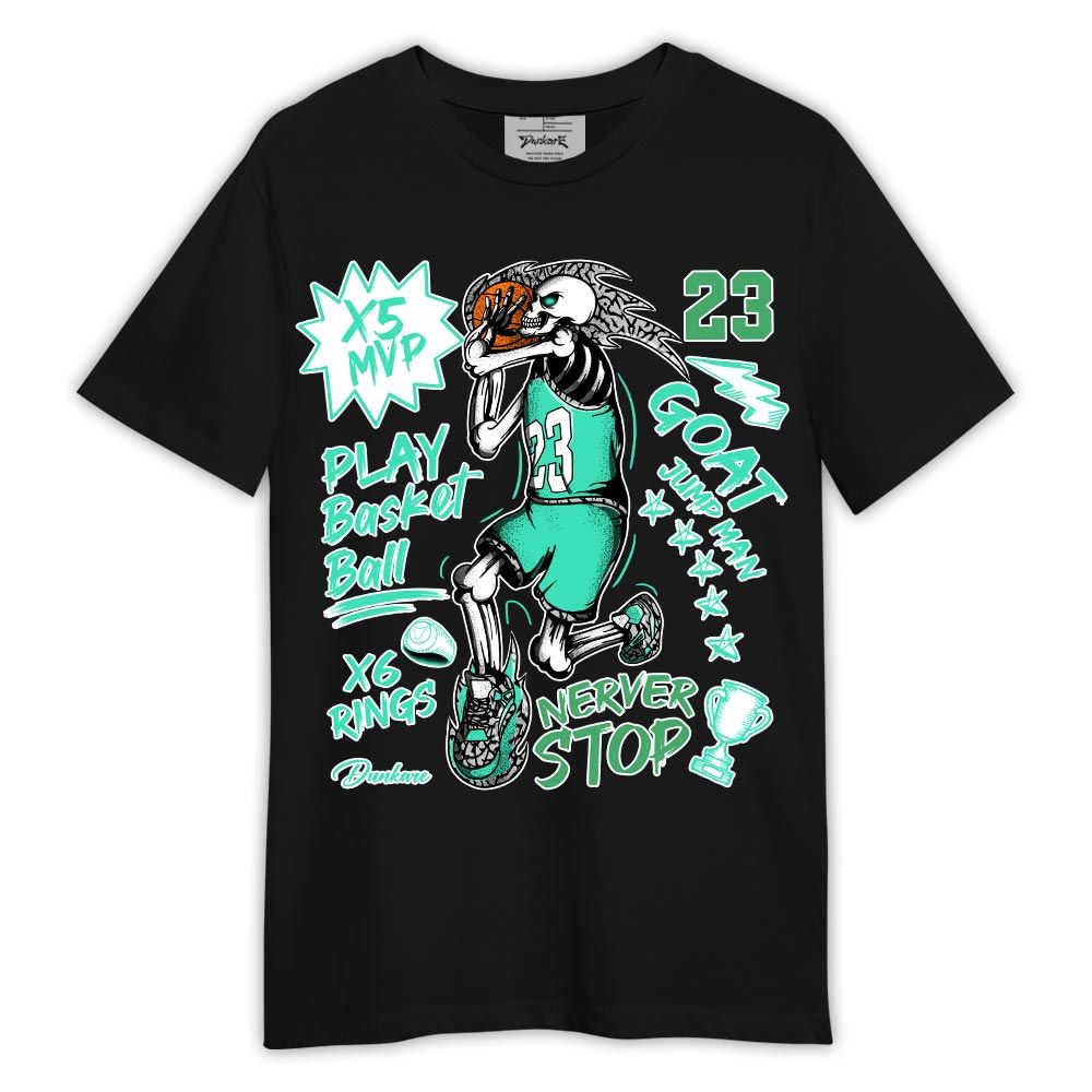 Shirt To Match Black Green Glow 3s - Never Stop G.O.A.T Shirt Green Glow 3s Outfit