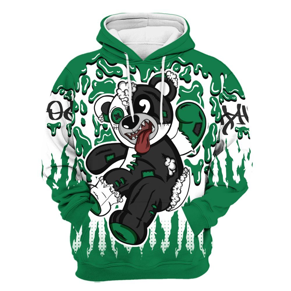 Hoodie To Match Pine Green 13s - Havok Bear Dripping All Over Print