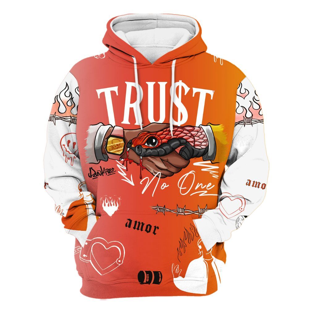 Hoodie To Match Dunk High Candy Corn - Snake Trust No One All Over Print