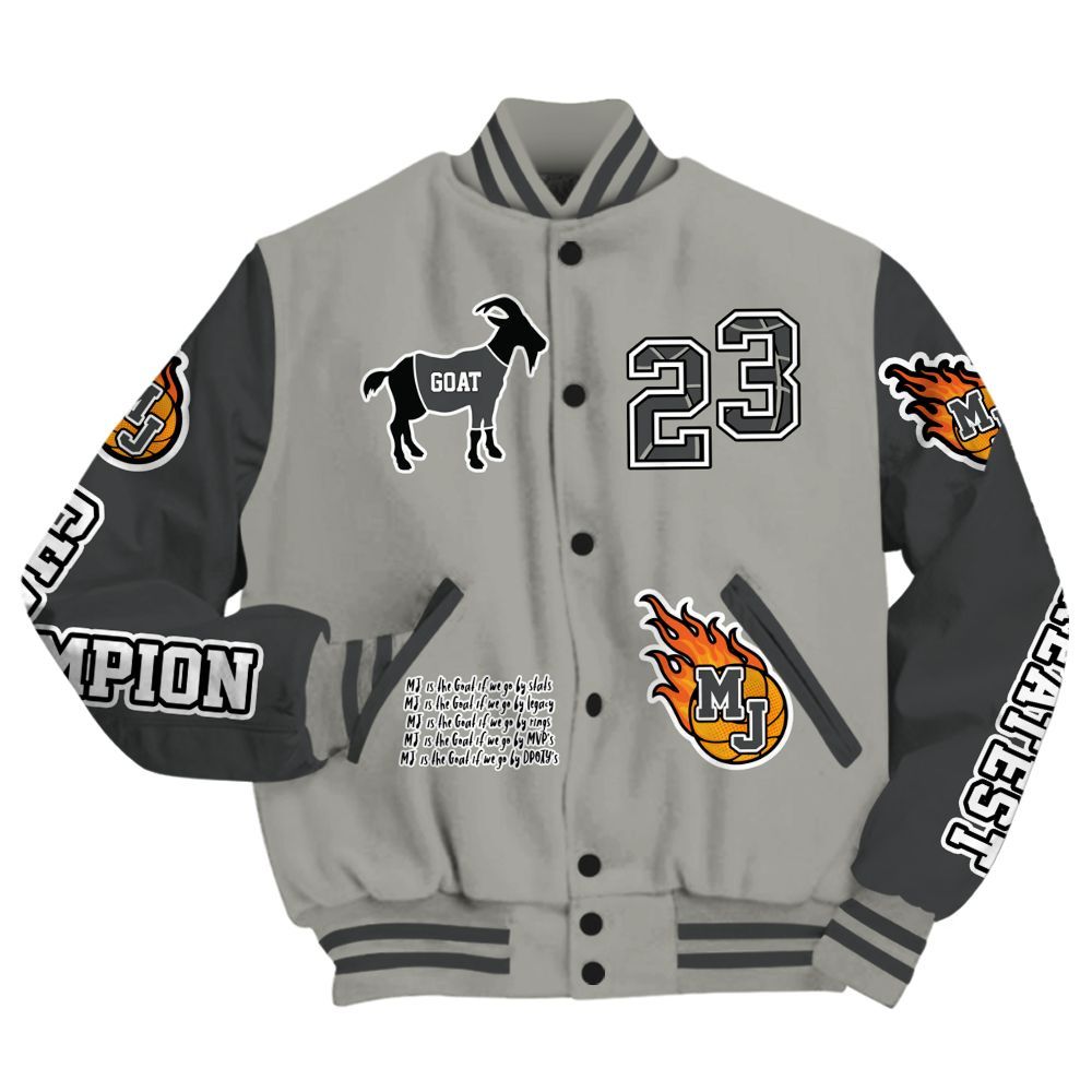 Varsity Jacket To Match High Satin Shadow 1s - 23 G.0.A.T Jump Up Basketball All Over Print