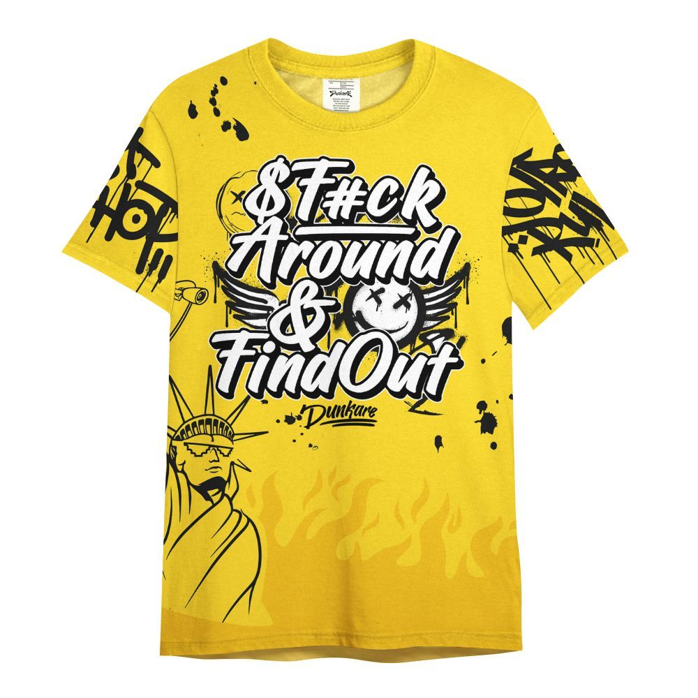 Shirt To Match Retro Thunder 4s - Graphic Fck Around Find Out All Over Print