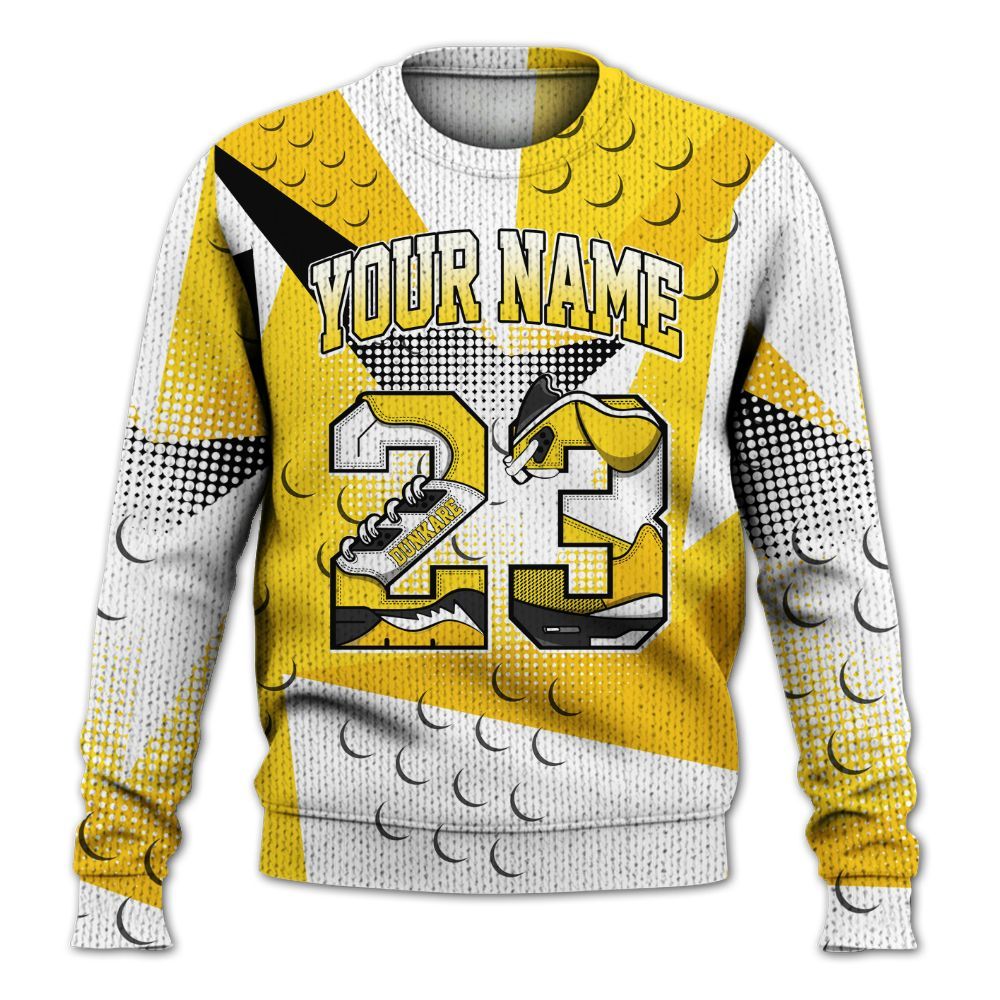 Knitted Sweater To Match Retro Thunder 4s - Poly Custom Name Number 23 5s