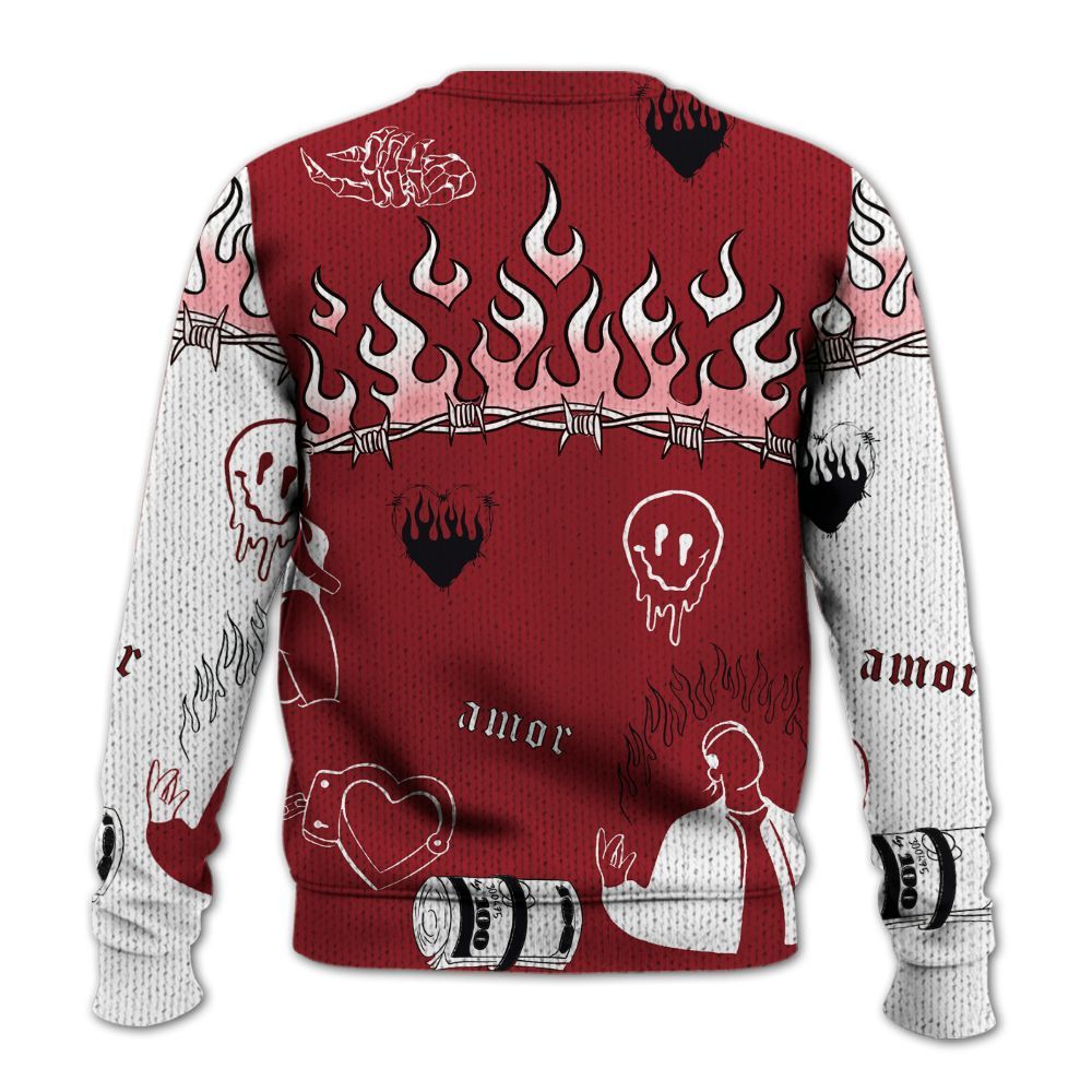 Knitted Sweater To Match High Black Toe Reimagined 1s - Snake Trust No One