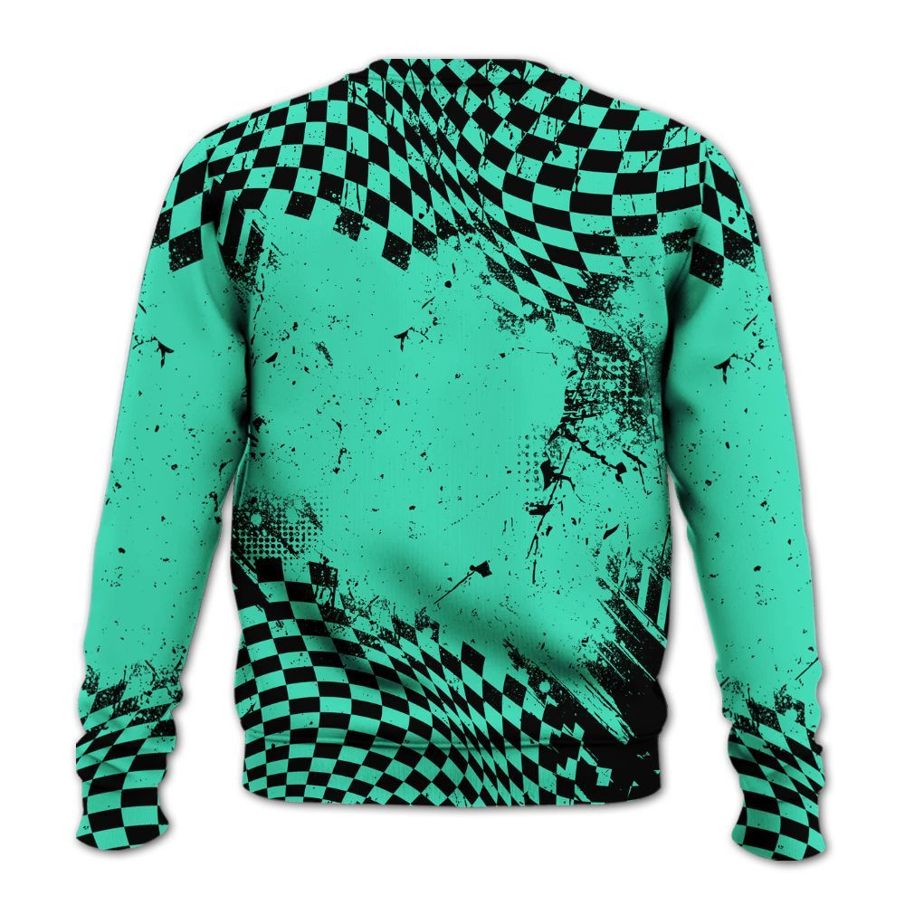 Sweatshirt To Match Black Green Glow 3s - Hustle Hard Monkey Green Glow 3s All Over Print