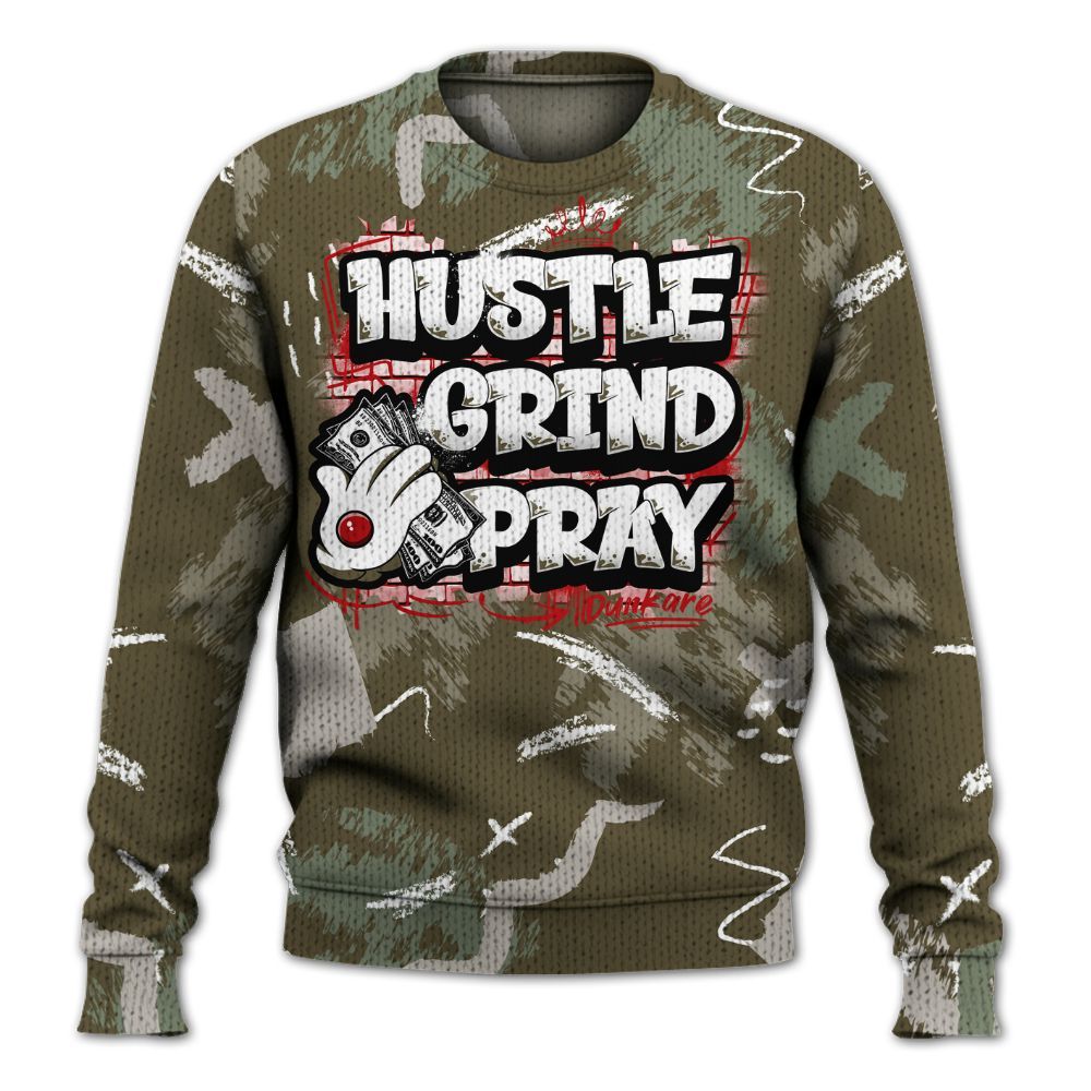 Knitted Sweater To Match Dunk Low Year Of The Snake - Hustle Grind Pray Retro