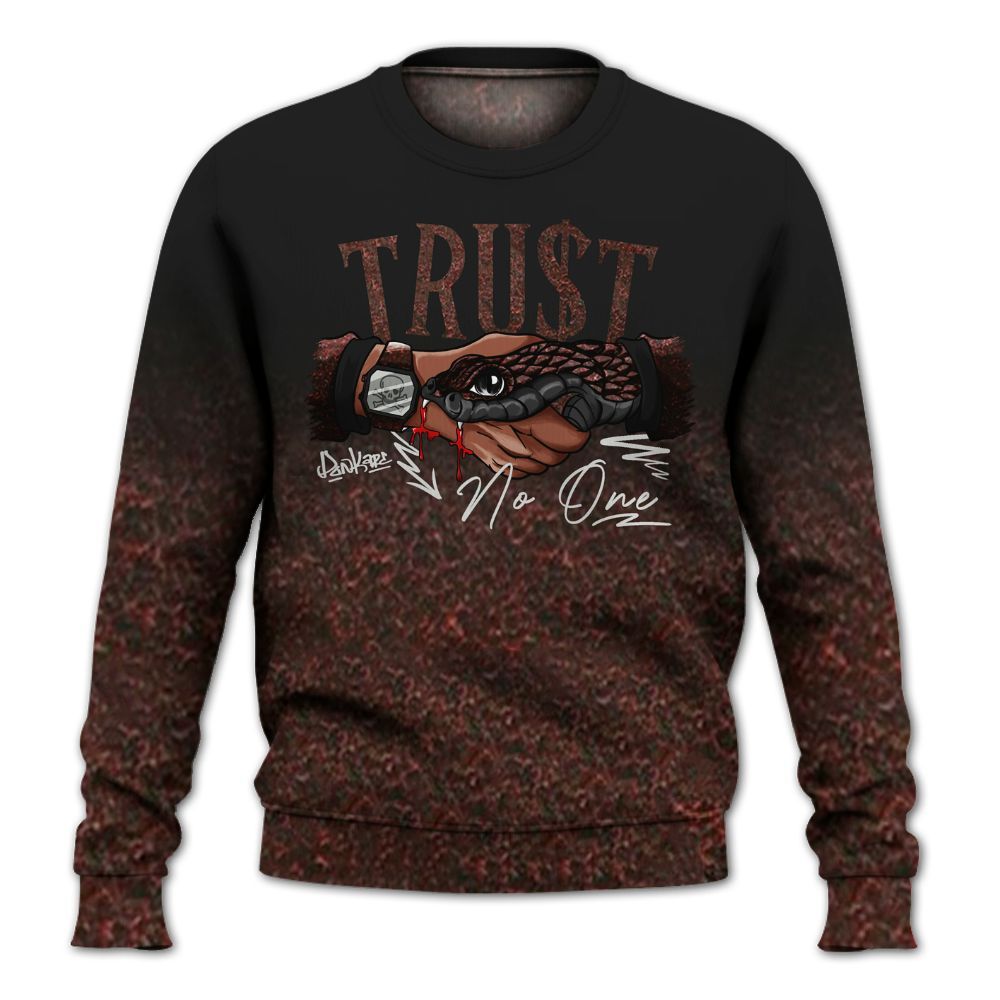 Sweatshirt To Match Air Force 1 Low Halloween Skull 2024 - Snake Trust No One Drip All Over Print