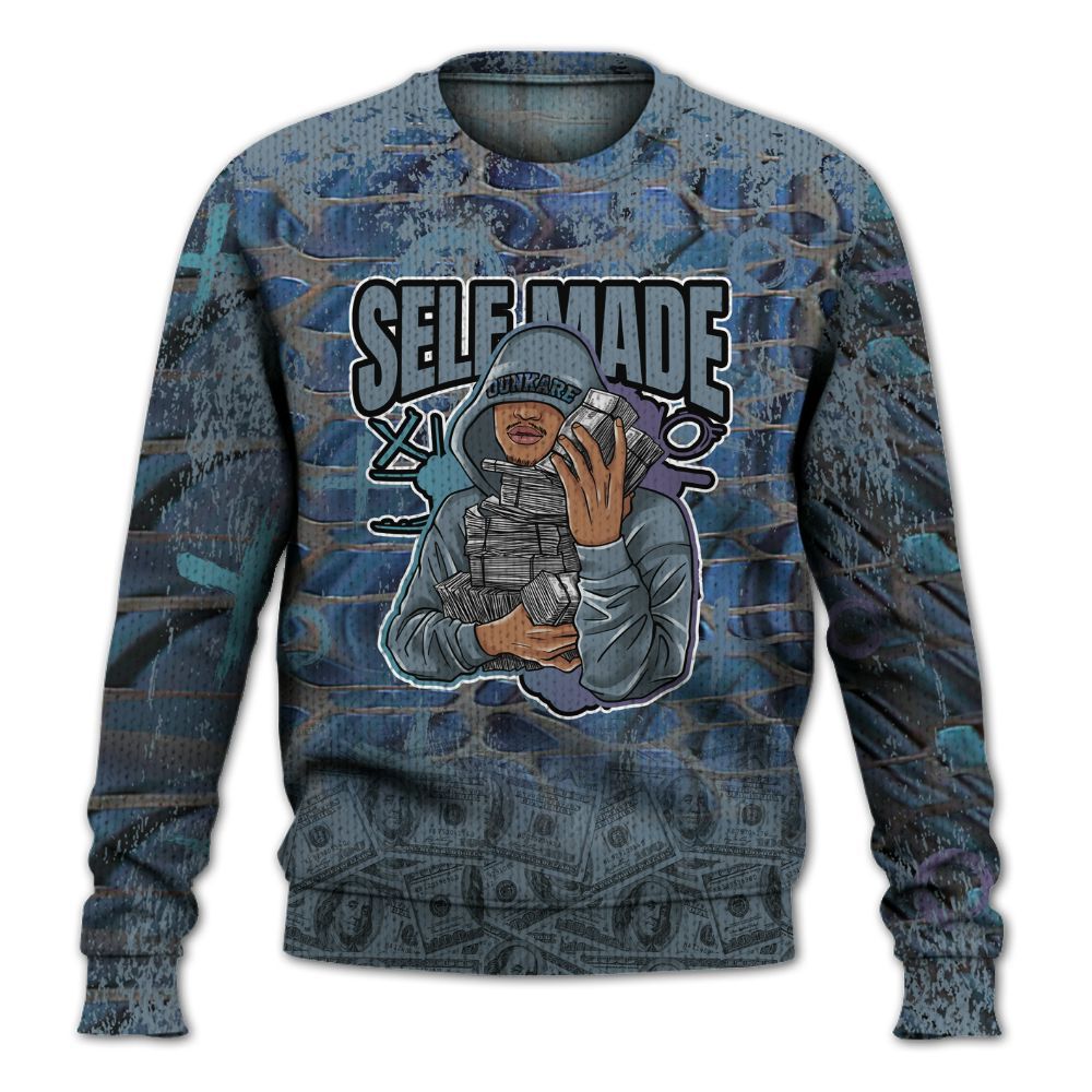 Knitted Sweater To Match Air Foamposite Kazuya Mishima - Selfmade Unique Grunge