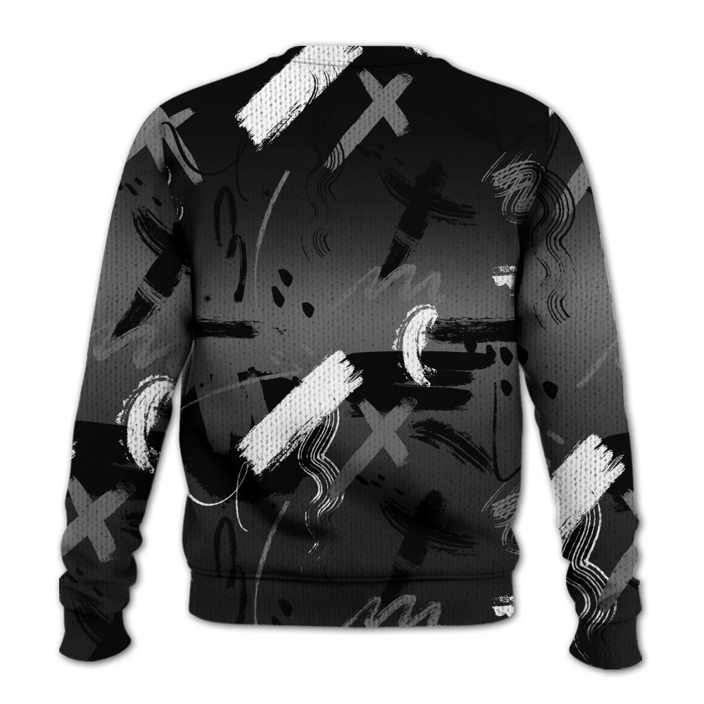 Knitted Sweater To Match Black Cat NET 4s - Money Hustle Grind Pray