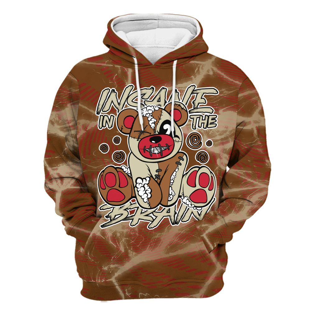 Hoodie To Match Archaeo Brown 5s - Insanes Bear Fume All Over Print