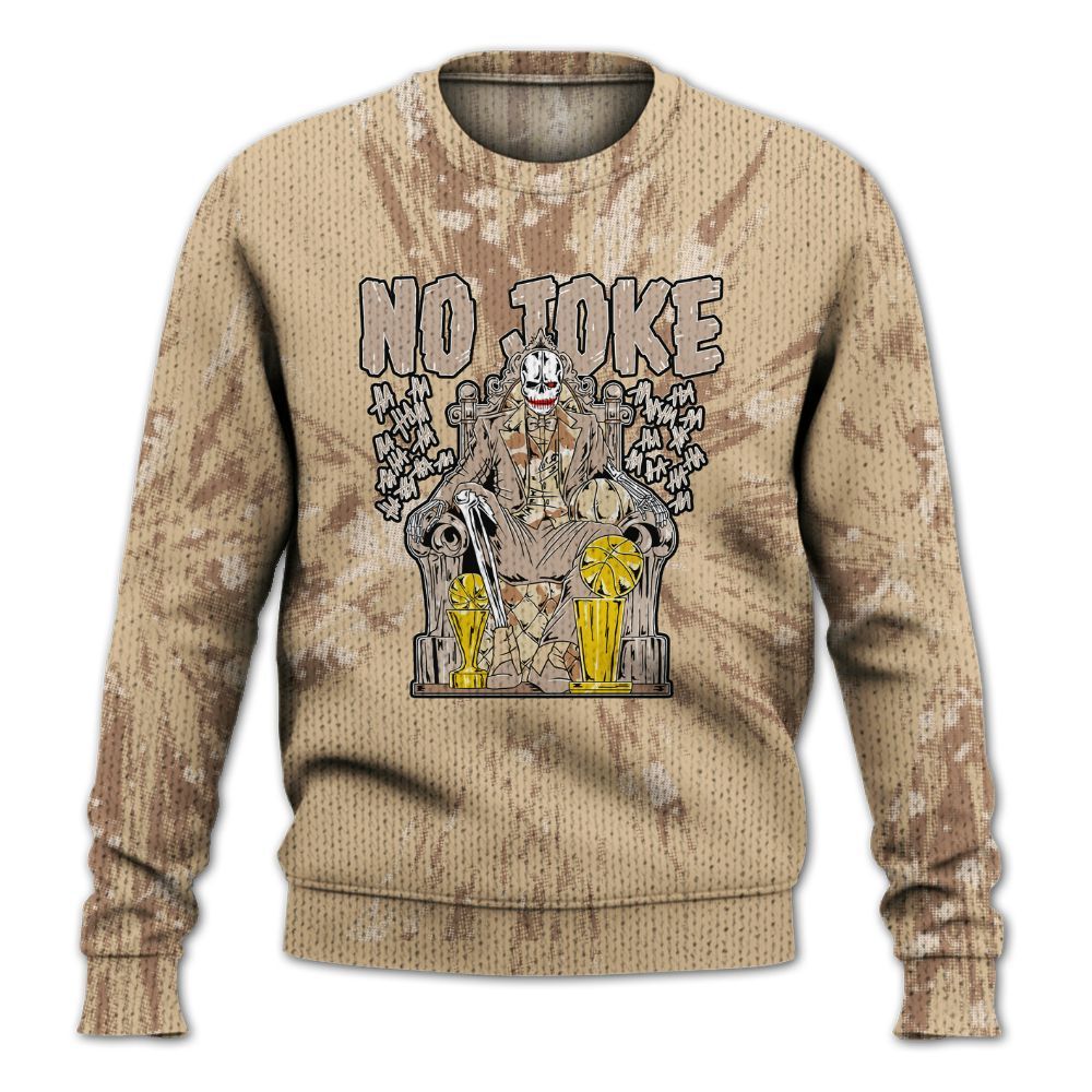 Knitted Sweater To Match Desert Camo 3s - Ain't Joke Skeleton Luxury