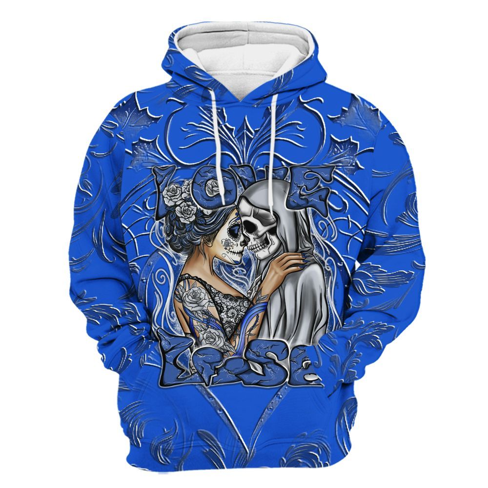 Hoodie To Match Air Foamposite One Royal - Loves Lose Gothic All Over Print