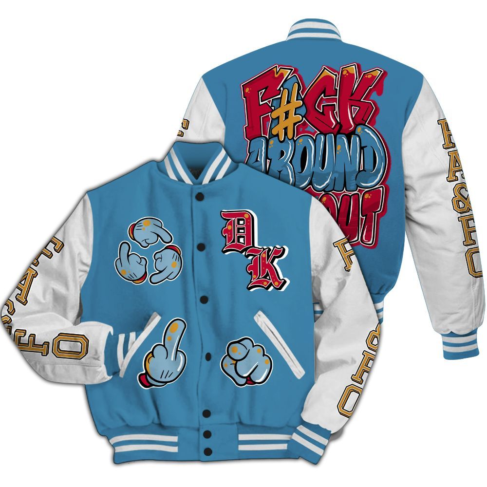 Varsity Jacket To Match GS Messy Room 4s - F Around Find Out Graphic All Over Print