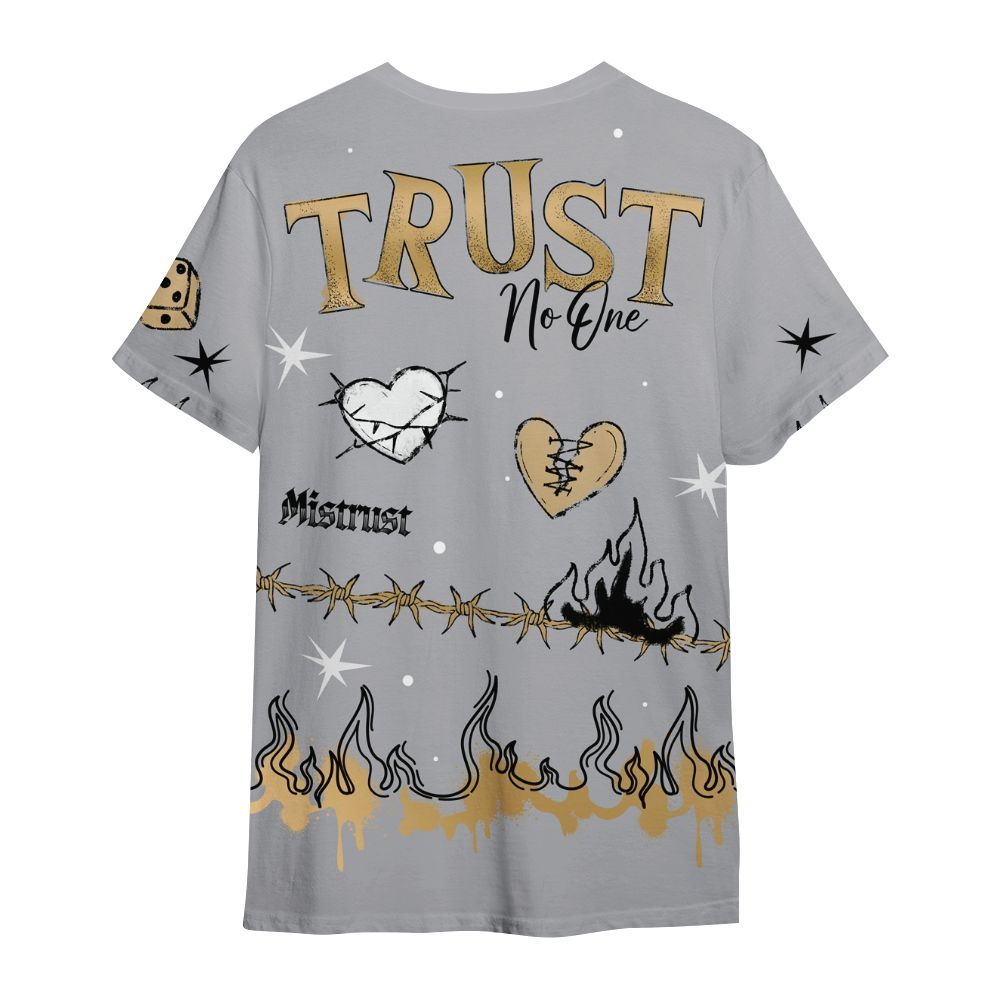 Shirt To Match Retro High OG Cool Grey 1s - Trust No One Snake-Bite Doodle Crayon All Over Print