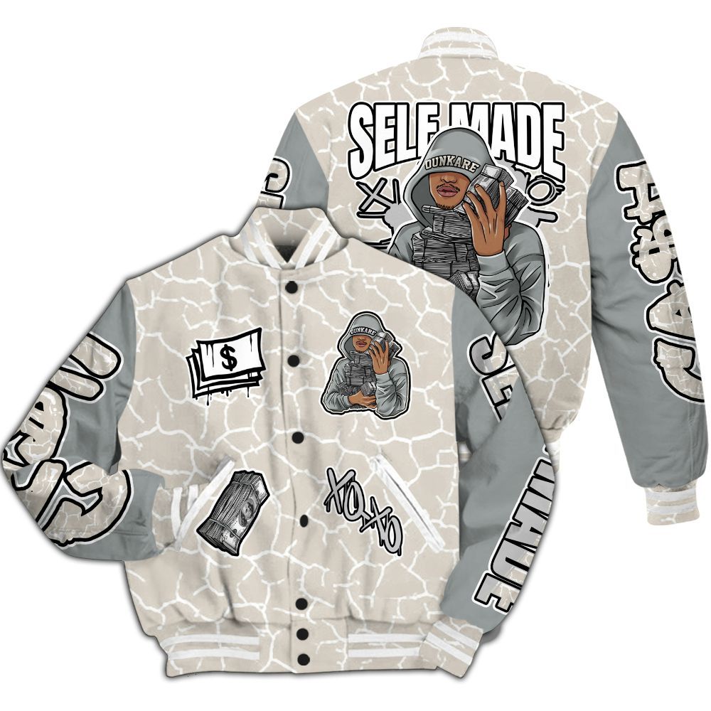 Varsity Jacket To Match Retro Pure Money 3s - Selfmade All Over Print
