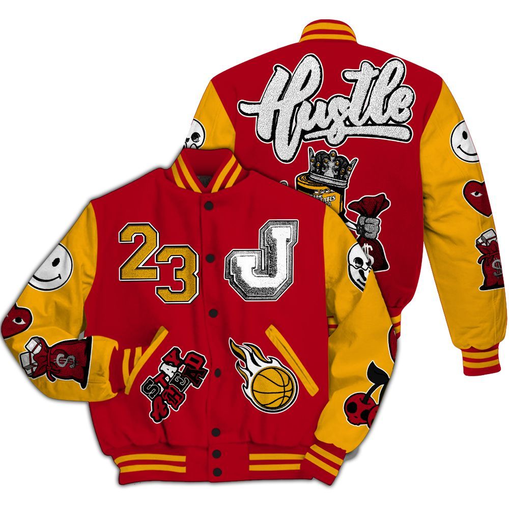 Varsity Jacket To Match Cardinal 7s - Hustles Money Number 23 All Over Print