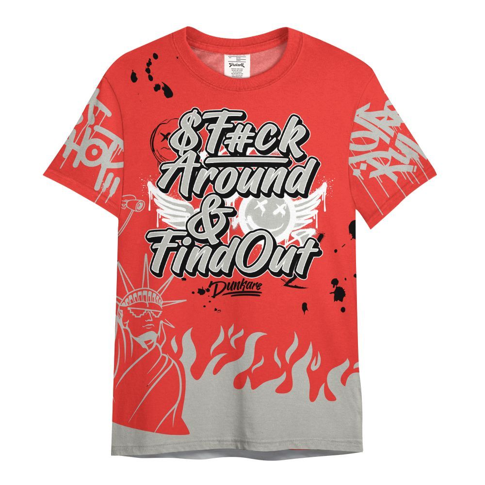 Shirt To Match Vomero 5 Bright Crimson - Graphic Fck Around Find Out All Over Print