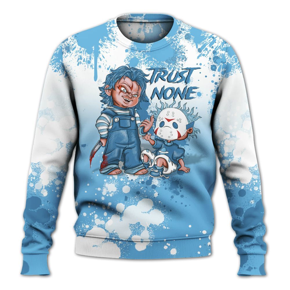 Sweatshirt To Match Melo 12s - Trust No One Scary All Over Print