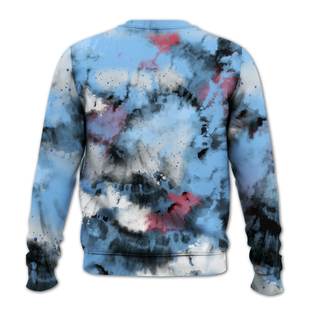 Sweatshirt To Match University Blue 5s - SNEAKER Girl Money Drip Tie Dye All Over Print