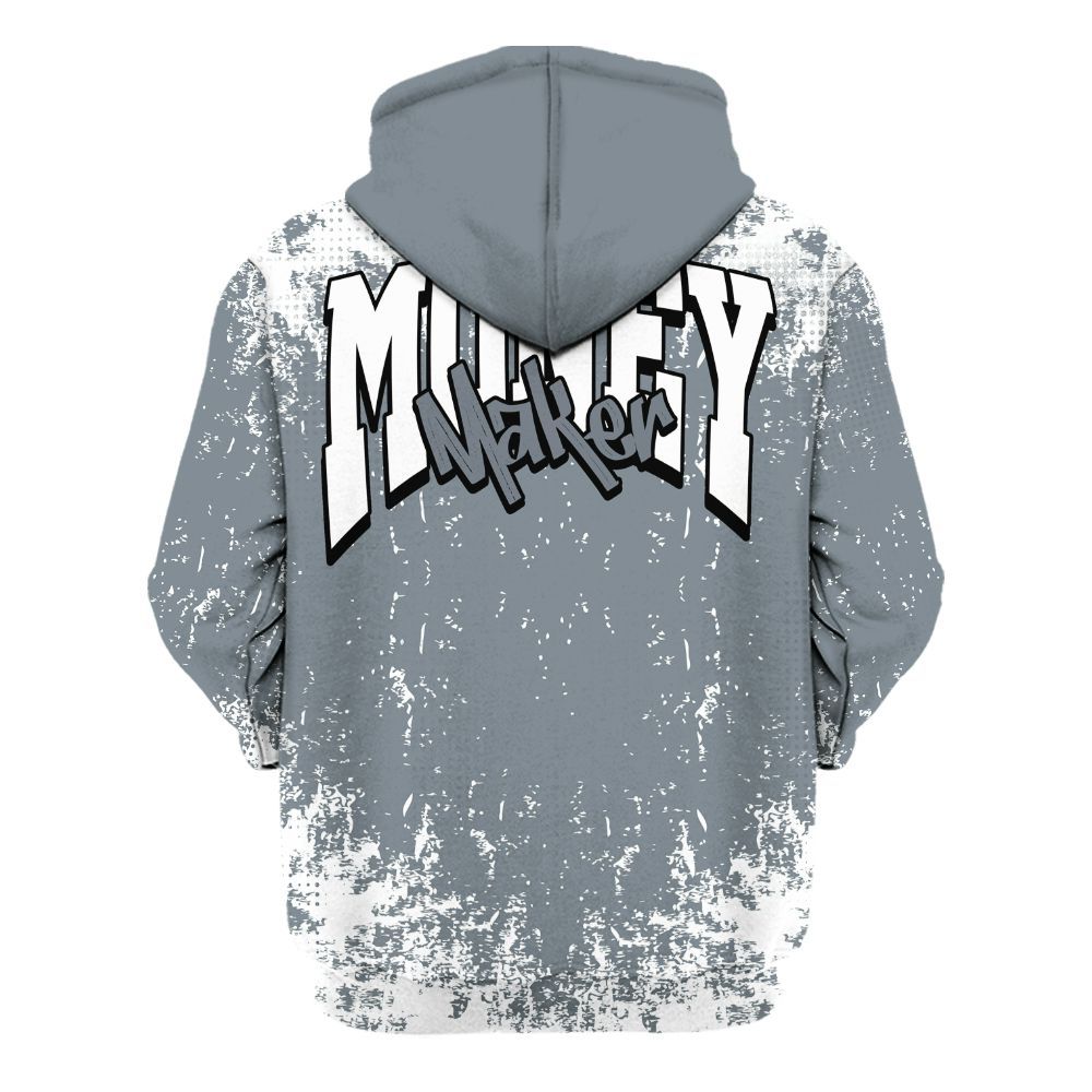 Hoodie To Match Wolf Grey 13s - Move In Silence Money Street Retro All Over Print