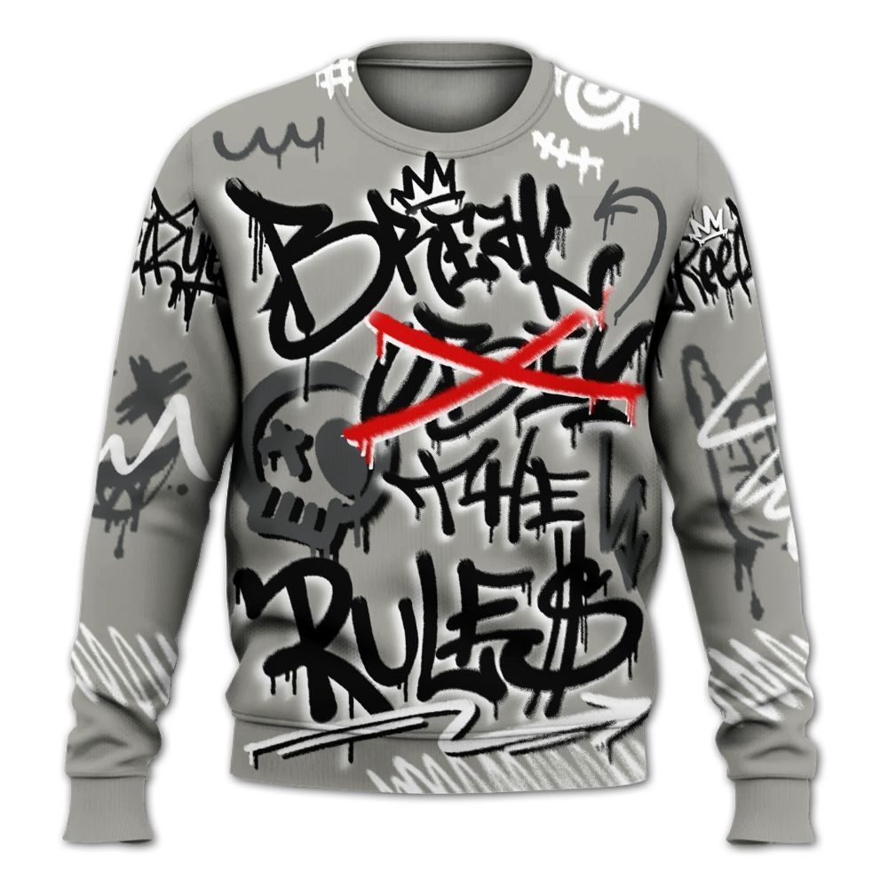 Sweatshirt To Match High Satin Shadow 1s - Break Rules Streetwear All Over Print