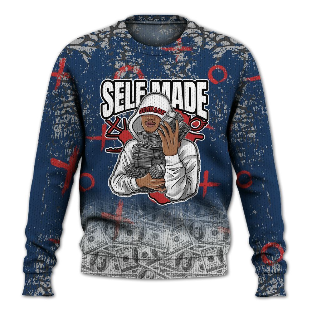 Knitted Sweater To Match SP Sport Royal 3s - Selfmade Unique Grunge