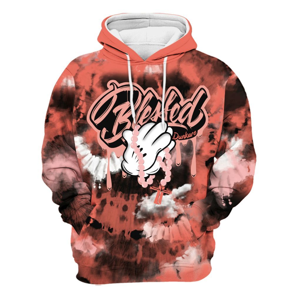 Hoodie To Match Low OG PSG 1s - God Blessed Tie Dye All Over Print