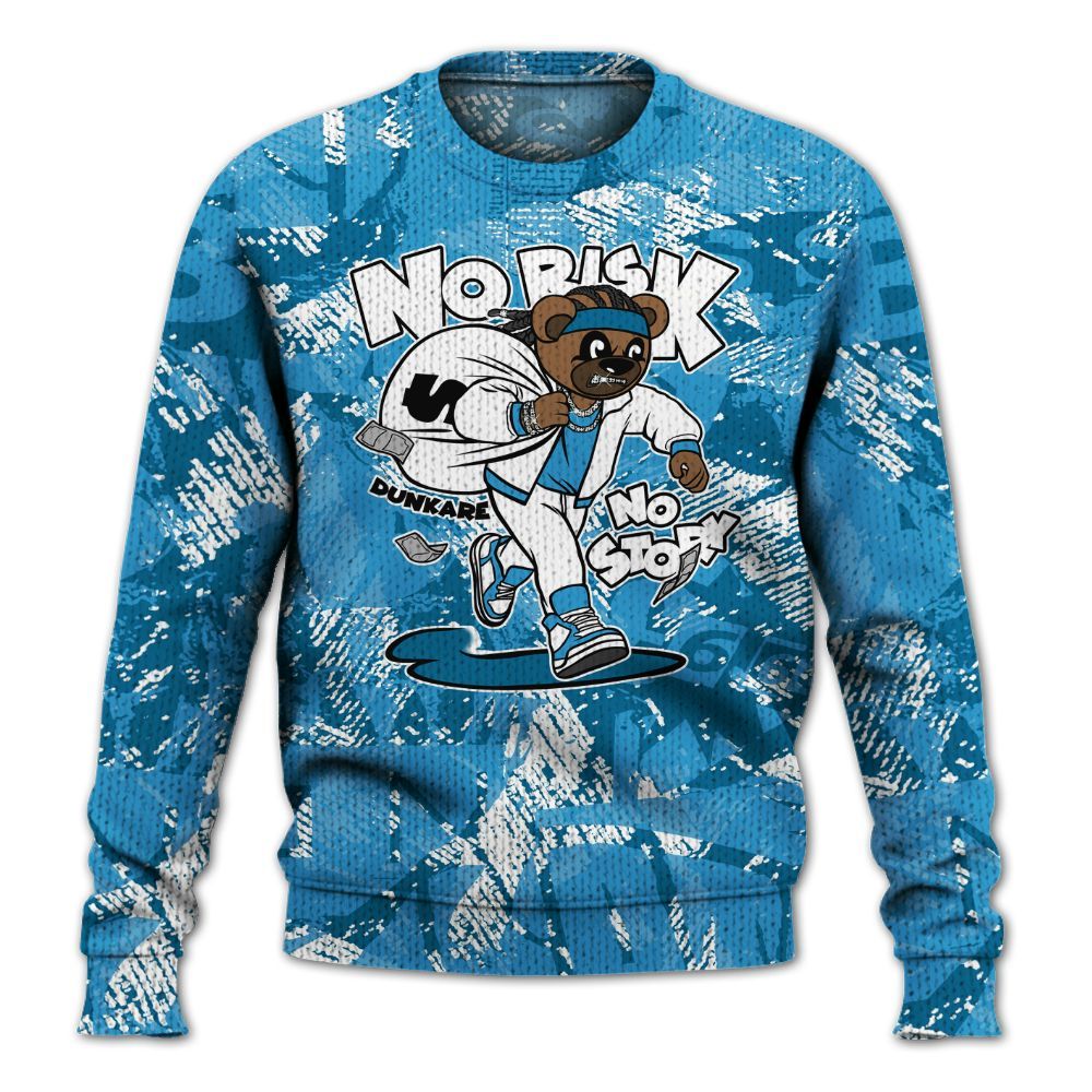 Knitted Sweater To Match Powder Blue 9s - Certain Bear Abstract Graffiti