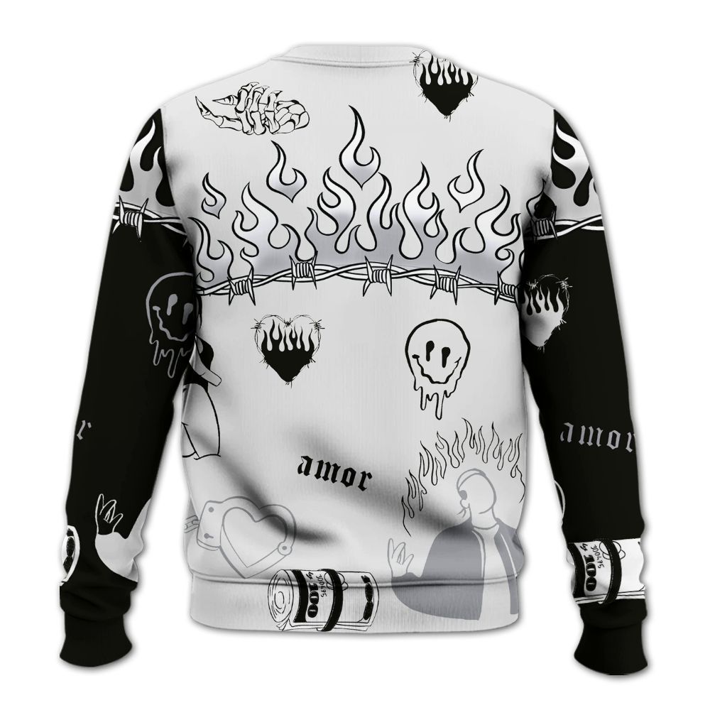 Sweatshirt To Match Baroque Brown 12s - Snake Trust No One All Over Print