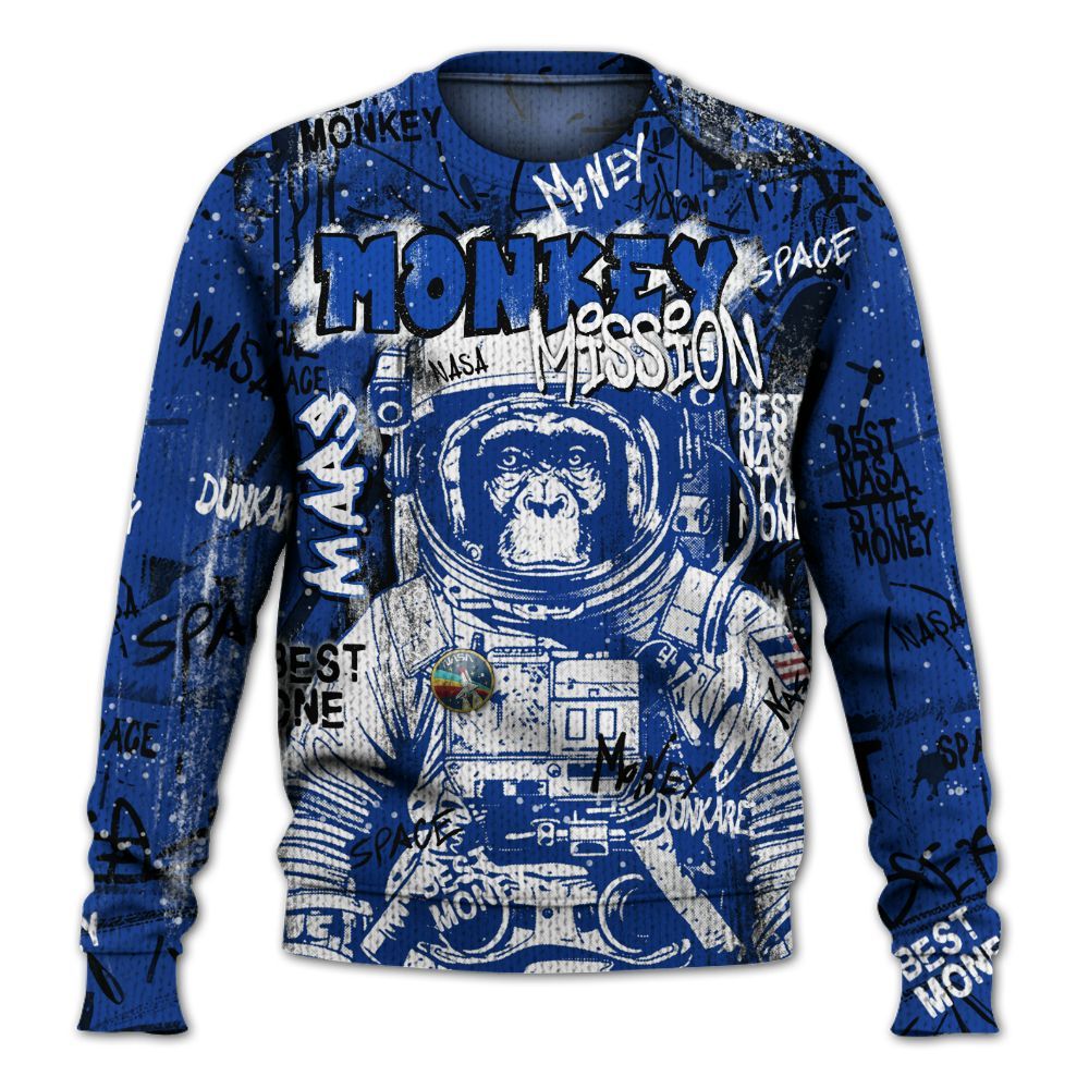 Knitted Sweater To Match Air Foamposite One Royal - Monkey Misson Space