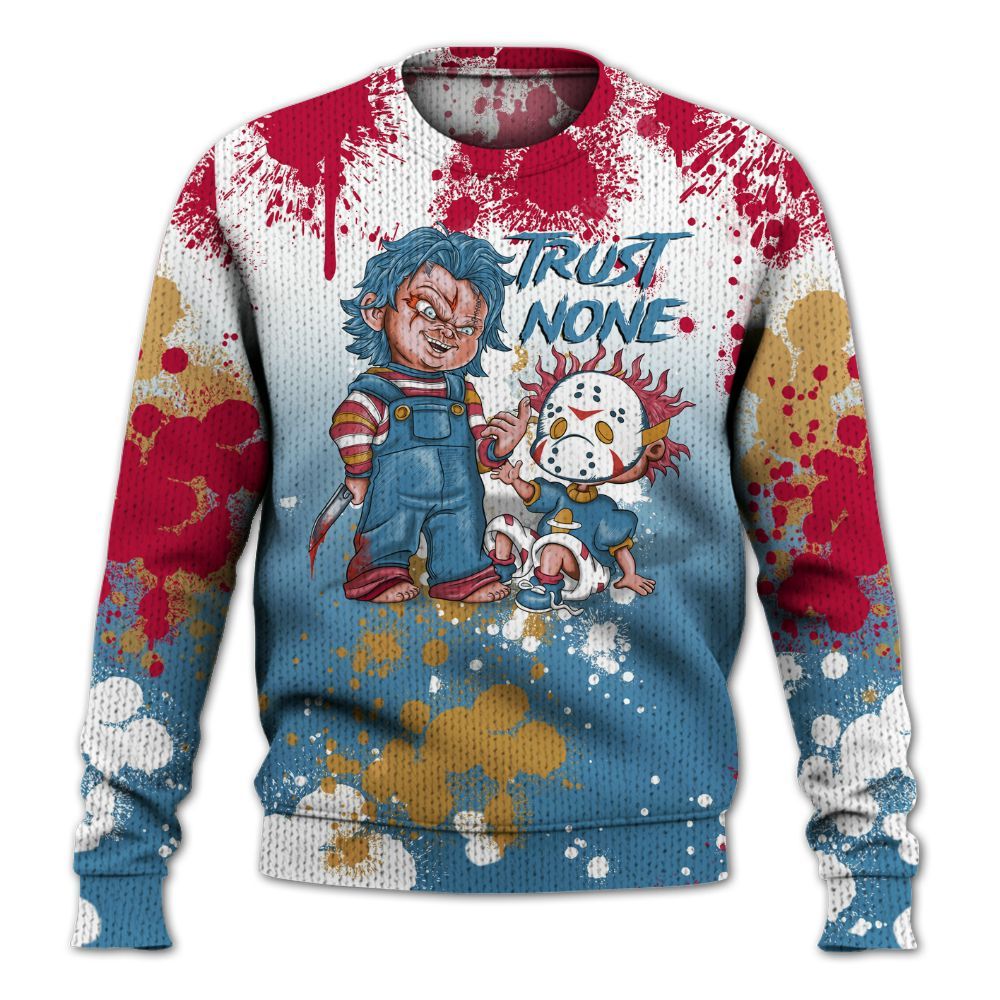 Knitted Sweater To Match GS Messy Room 4s - Trust No One Scary