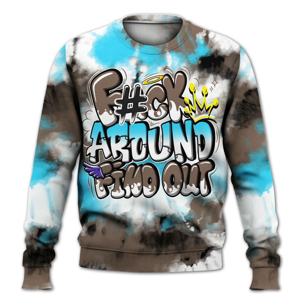 Sweatshirt To Match Olive Concord 9s - Tie Dye FK Around Find Out All Over Print