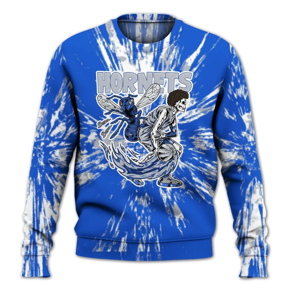Sweatshirt To Match Air Foamposite One Royal - Hornets Skeleton Luxury All Over Print