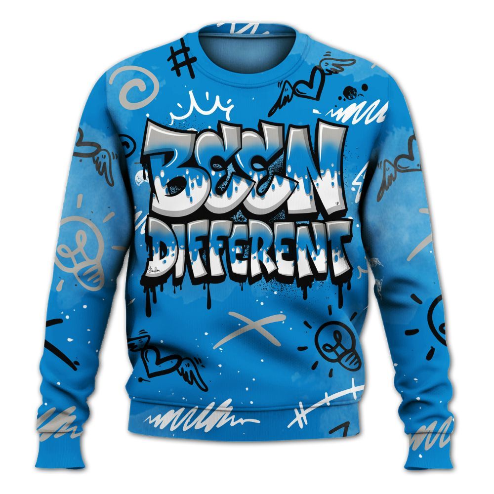 Sweatshirt To Match Industrial Blue 4s - Drip Been Di2ferent All Over Print