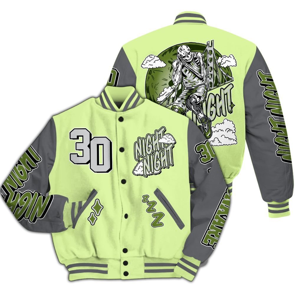 Varsity Jacket To Match Smoke Grey Volt TR 1s - Seeya Skeleton All Over Print