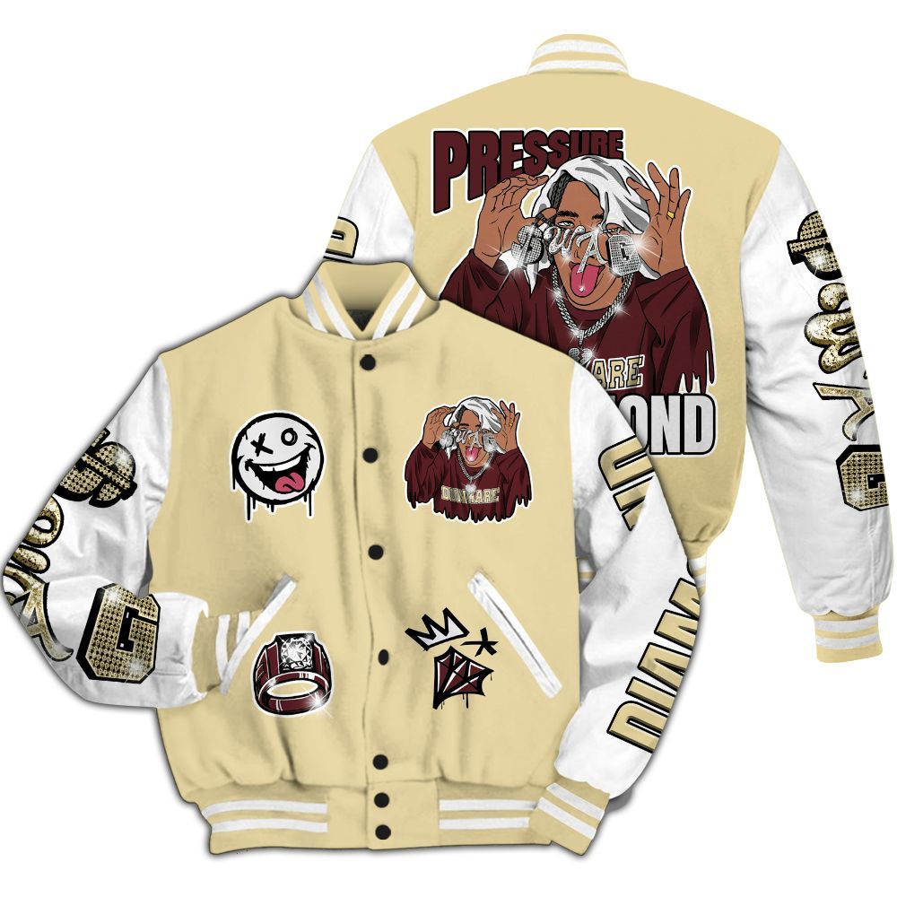 Varsity Jacket To Match Women Phantom 12s - Pressures Makes Varsity Jacket To Match All Over Print