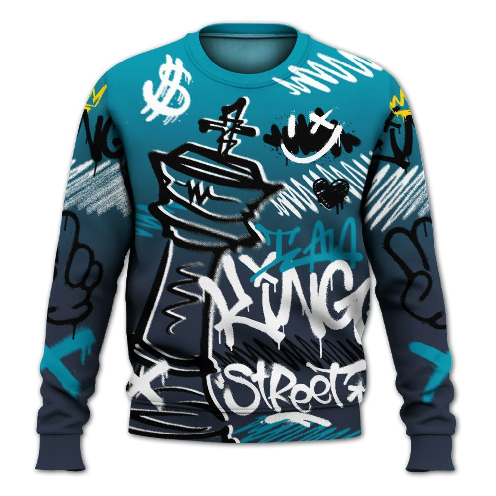 Sweatshirt To Match Retro Obsidian 13s - Street King Chess Streetwear All Over Print