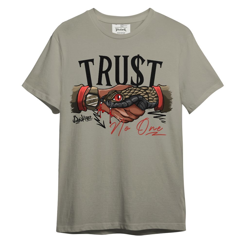 Shirt To Match Olive 9s - Snake Trust No One Graphic Unisex Shirt