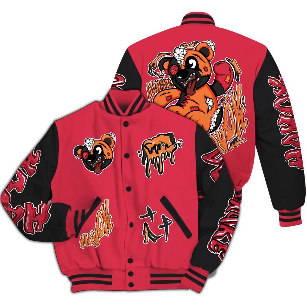 Varsity Jacket To Match Air Max Portal Bright Ceramic - Havok Bear All Over Print