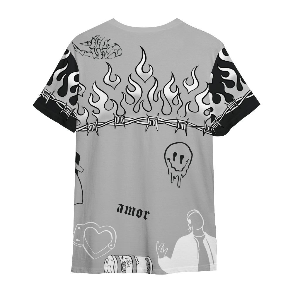 Shirt To Match Low 85 Metallic Black 1s - Snake Trust No One All Over Print